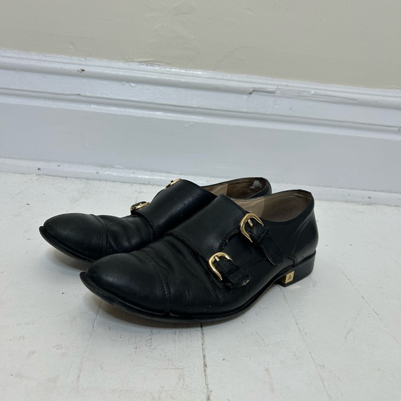 Black Leather Monk Strap Loafers (Sam Edelman) - Picture 5 of 14